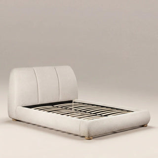 Laura Ashley Paro King Bed | Ivory Boucle & Natural