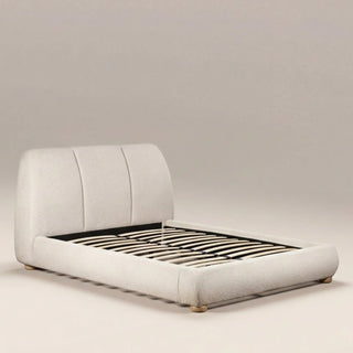 Laura Ashley Paro Super King Bed | Ivory Boucle &amp; Natural