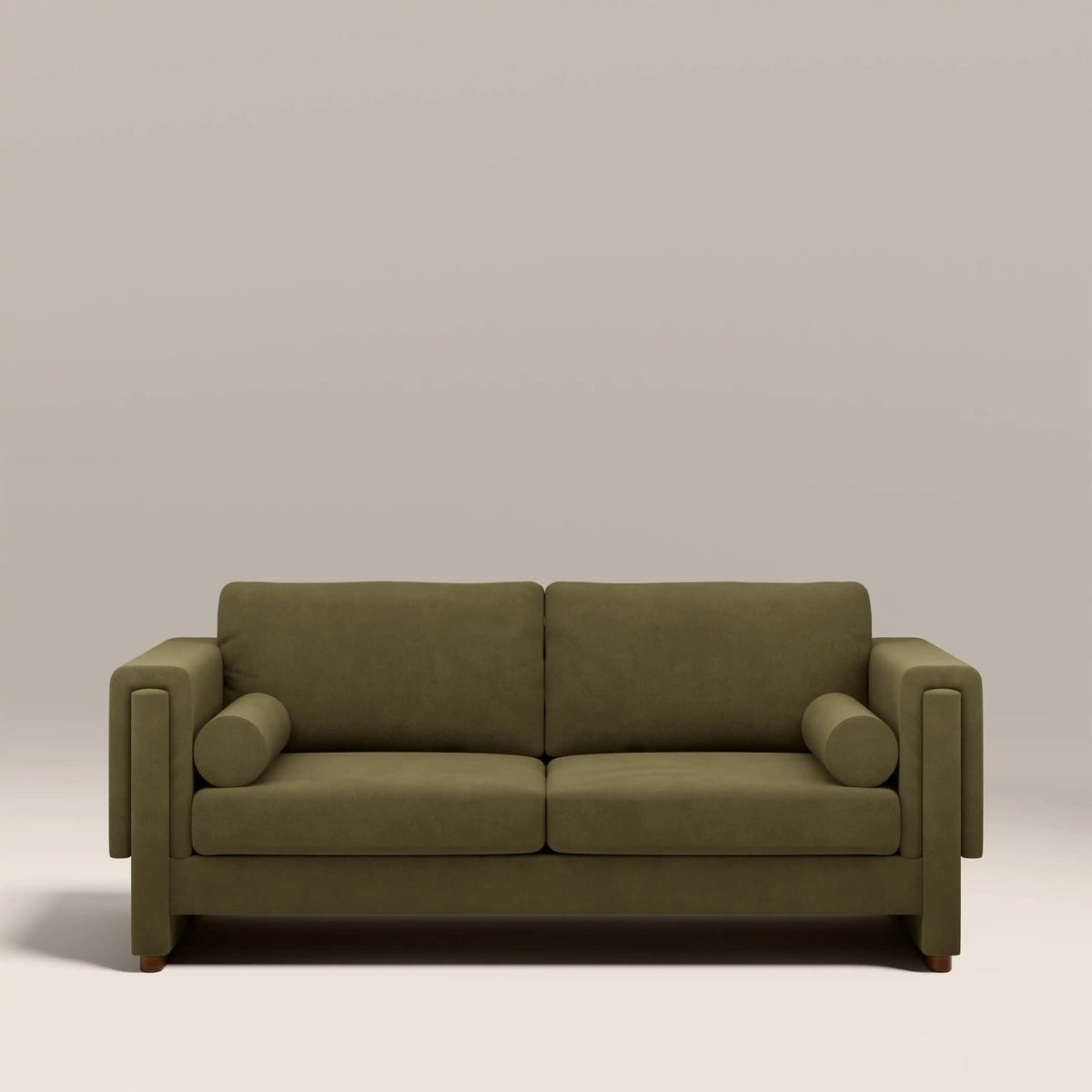 Laura Ashley UK Ava 3 Seater Sofa Bed | Moss Green Sustainable Mohair Velvet