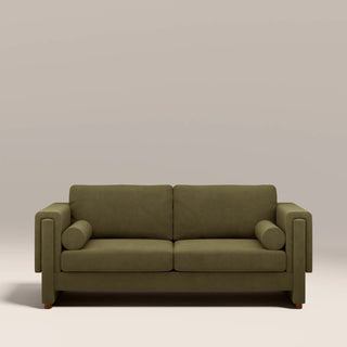 Laura Ashley UK Ava 3 Seater Sofa Bed | Moss Green Sustainable Mohair Velvet