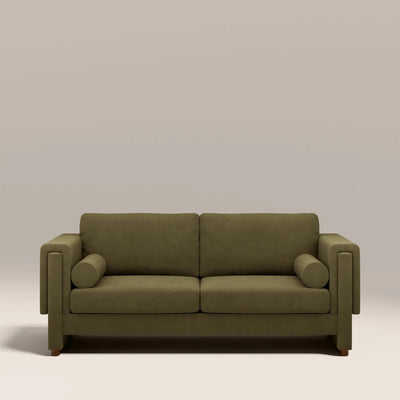 Laura Ashley UK Ava 3 Seater Sofa Bed | Moss Green Sustainable Mohair Velvet