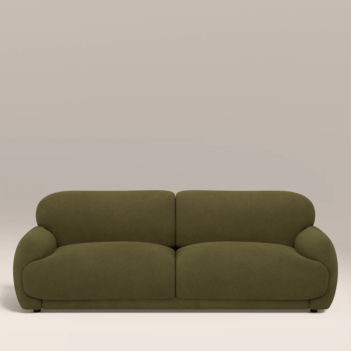 Laura Ashley UK Cloud 3 Seater Sofa | Moss Green Sustainable Mohair Velvet