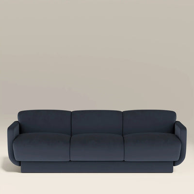 Laura Ashley UK Connick 3 Seater Sofa | Dark Blue Sustainable Velvet