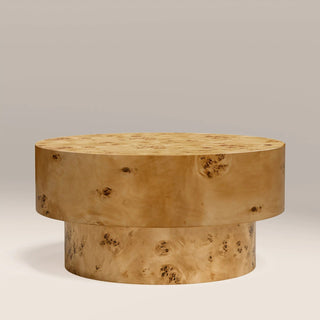 Laura Ashley UK Dalton Round Wooden Coffee Table | Burl Wood