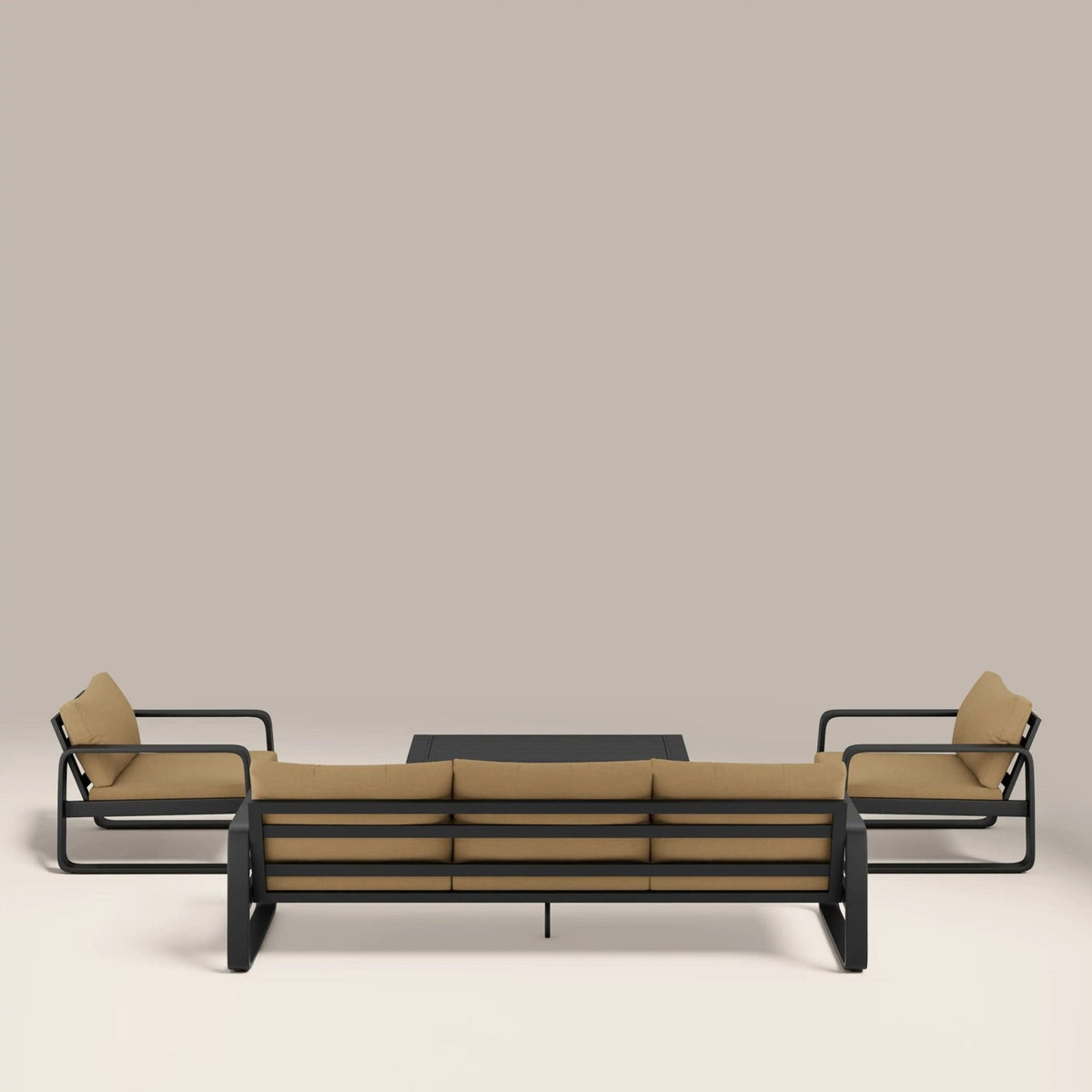 Laura Ashley UK Dante Garden Sofa Set | Beige & Charcoal Black