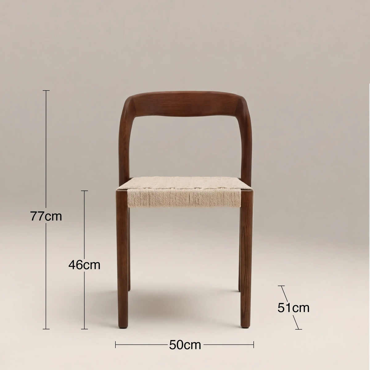 Laura Ashley UK Madeleine Stackable Wooden Dining Chair | Natural Weave & Walnut
