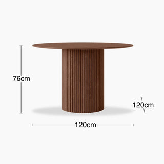 Laura Ashley UK Marcel 4 Seat Round Wooden Dining Table | Walnut