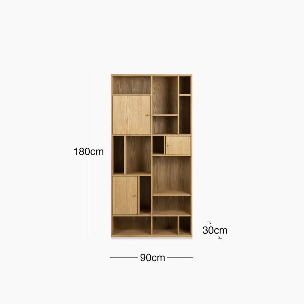 Laura Ashley UK Rangoon Large Wooden Bookcase | Oak