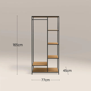 Laura Ashley UK Seaford Open Wardrobe | Oak & Black