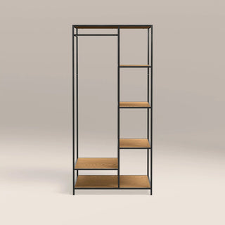Laura Ashley UK Seaford Open Wardrobe | Oak & Black