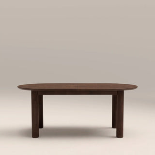 Laura Ashley UK Skylar 6-8 Seat Oval Extendable Wooden Dining Table | Walnut