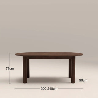 Laura Ashley UK Skylar 6-8 Seat Oval Extendable Wooden Dining Table | Walnut