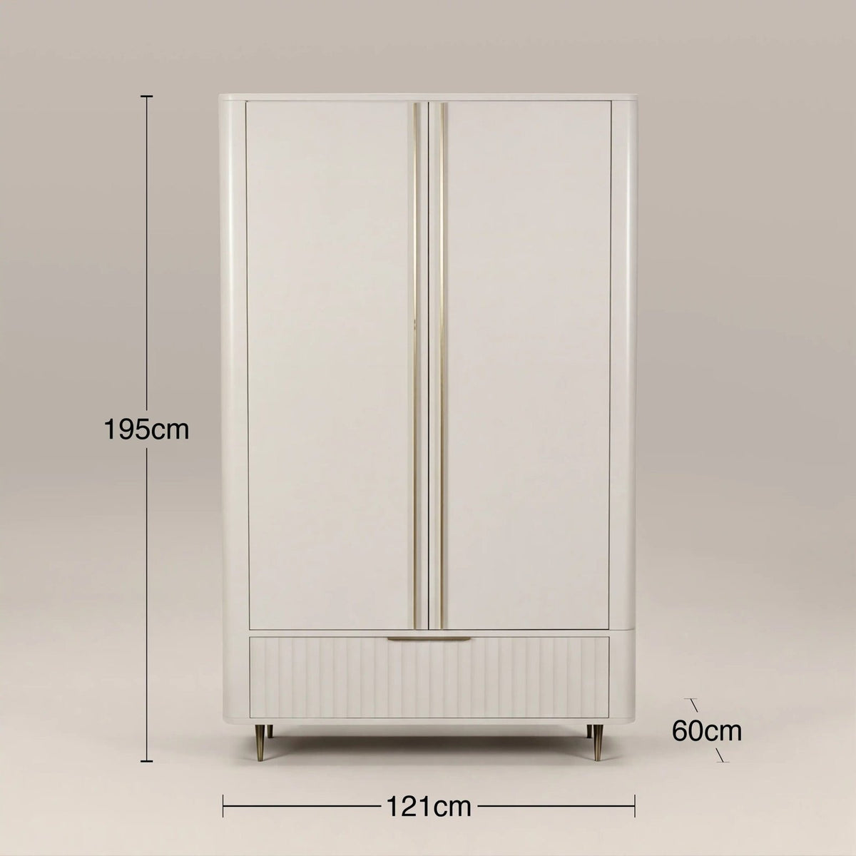 Laura Ashley UK Suvi Double Wardrobe | Ivory
