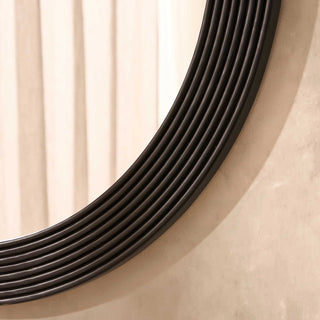 Cyrus Circle Wood Mirror - Black – Feather & Black