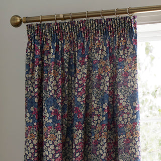 D & D Bessie Pencil Pleat Curtains - Navy – Laura Ashley UK