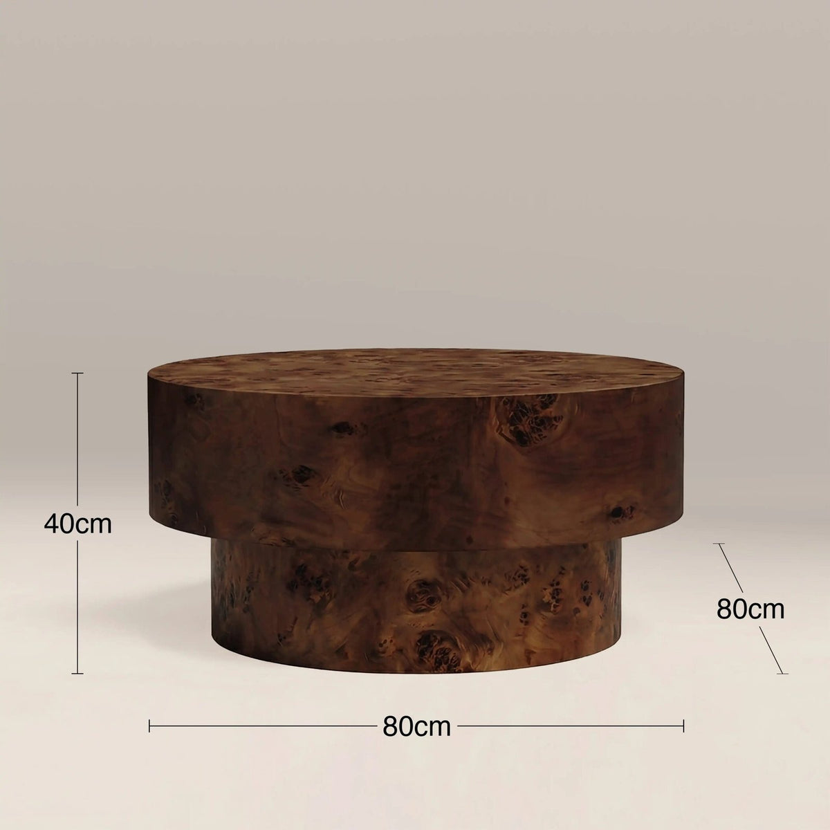 Dalton Round Wooden Coffee Table | Walnut Burl Wood – Laura Ashley UK