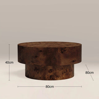 Dalton Round Wooden Coffee Table | Walnut Burl Wood – Laura Ashley UK