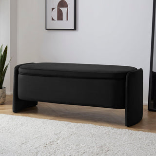 Didsbury Curved Storage Bench - Ink – Feather & Black