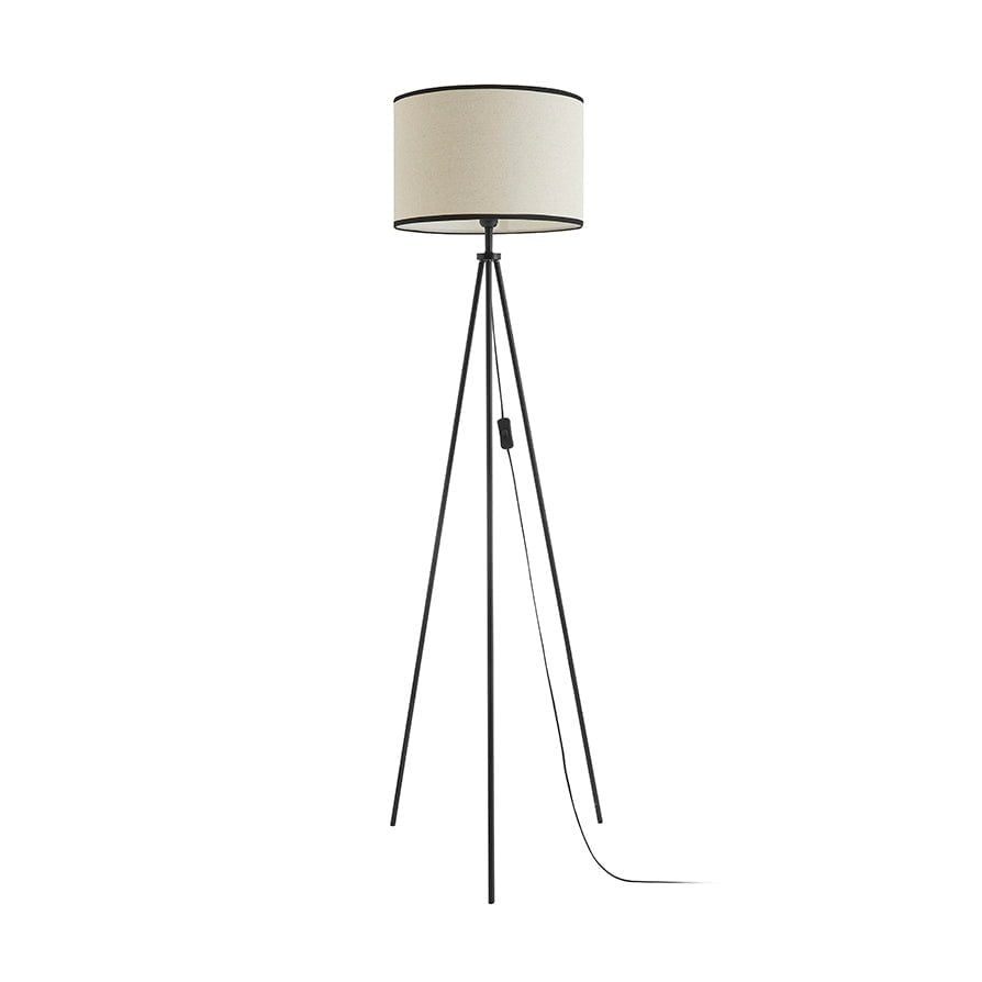 Dione Contrast Trim Tripod Floor Lamp – Feather & Black