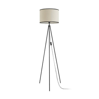 Dione Contrast Trim Tripod Floor Lamp – Feather & Black