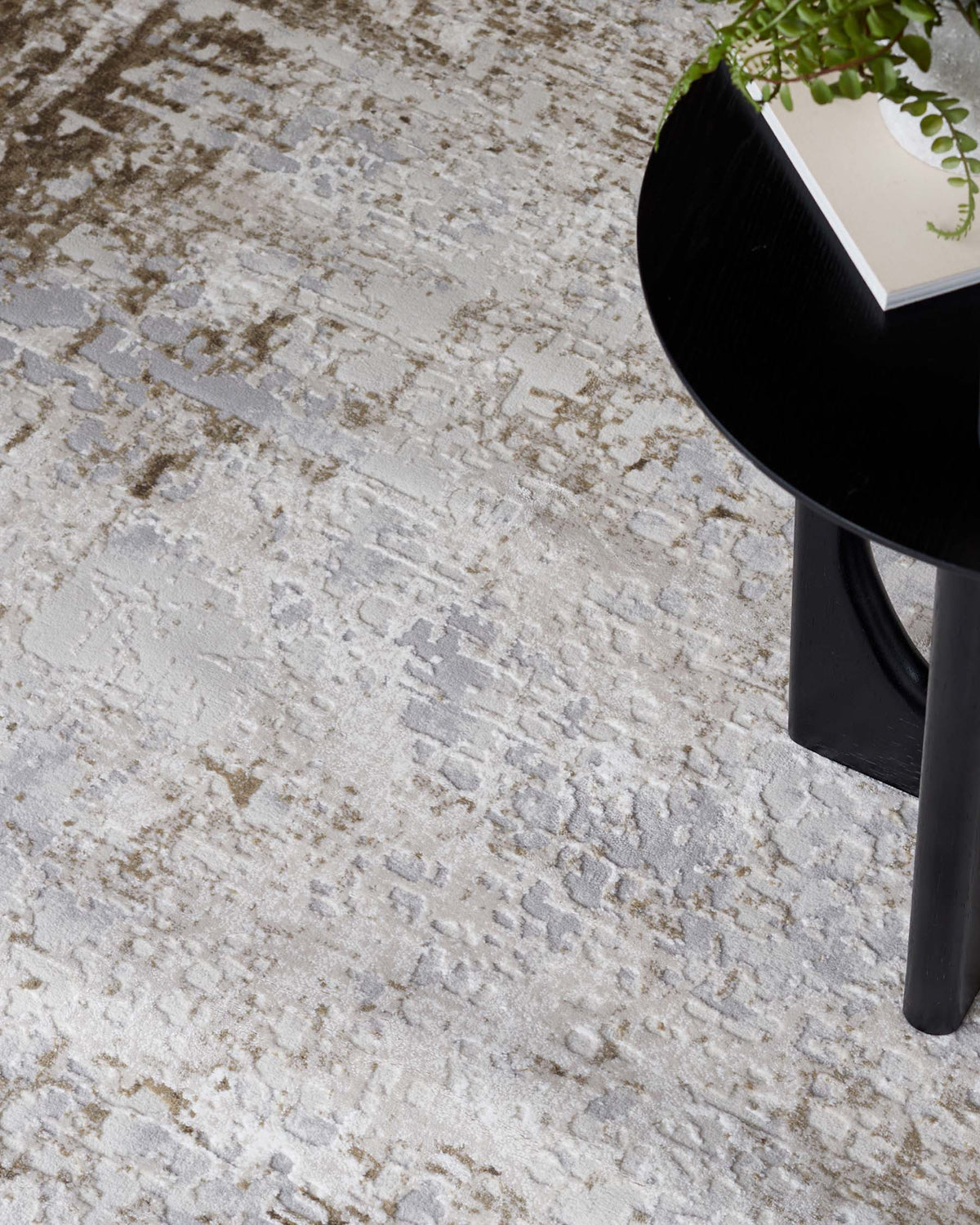 Distressed natural Laura Ashley UK textured medium rug