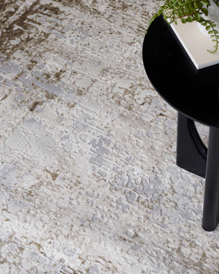Distressed natural Laura Ashley UK textured medium rug