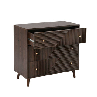 Dora 3 Drawer Chest - Walnut – Black & Feather