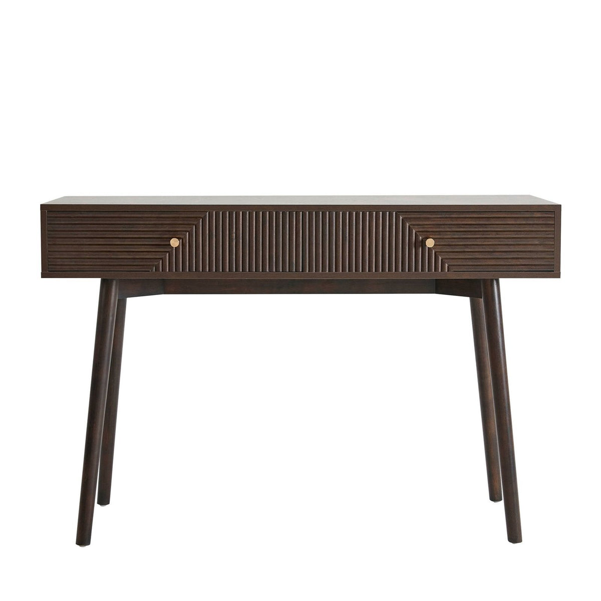 Dora Dressing Table Black & Feather Console - Walnut