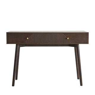 Dora Dressing Table Black & Feather Console - Walnut