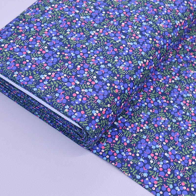 Dressmaking Berries Cotton Lawn - Laura Ashley Blue and Pink - Warwick