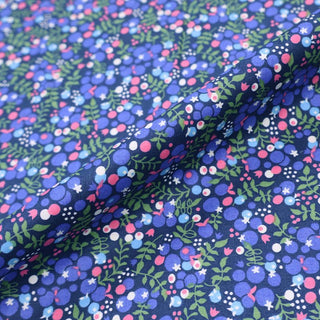Dressmaking Berries Cotton Lawn - Laura Ashley Blue and Pink - Warwick