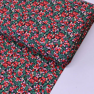Dressmaking Berries Cotton Lawn - Red and Black - Warwick – Laura Ashley LA
