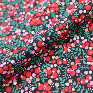 Dressmaking Berries Cotton Lawn - Red and Black - Warwick – Laura Ashley LA