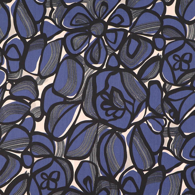 Dressmaking Floral Cotton Lawn Laura Ashley LA - Jane - Navy