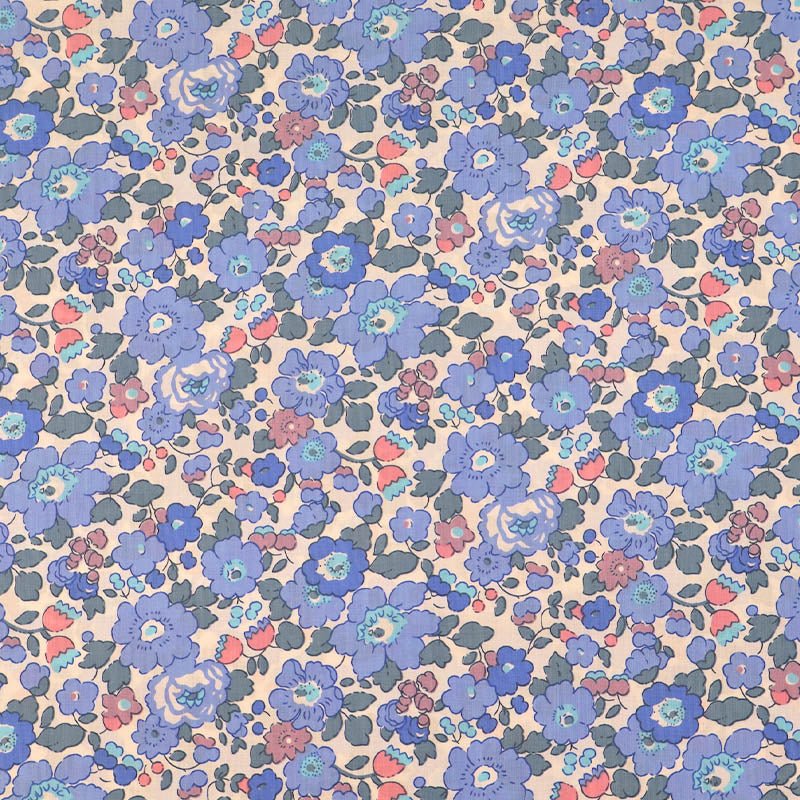 Dressmaking Floral Cotton Lawn Laura Ashley - Petal - Blue