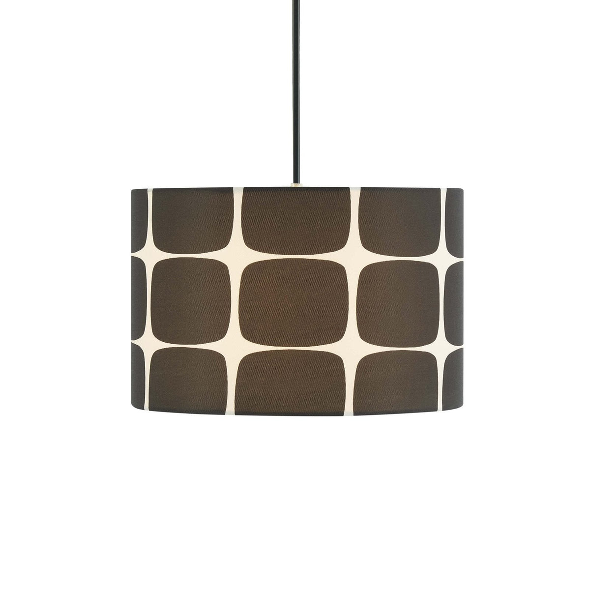 Drew Geometric Ceiling Feather & Black Shade - Black