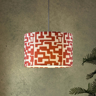 Drew Geometric Ceiling Shade - Orange – Black & Feather