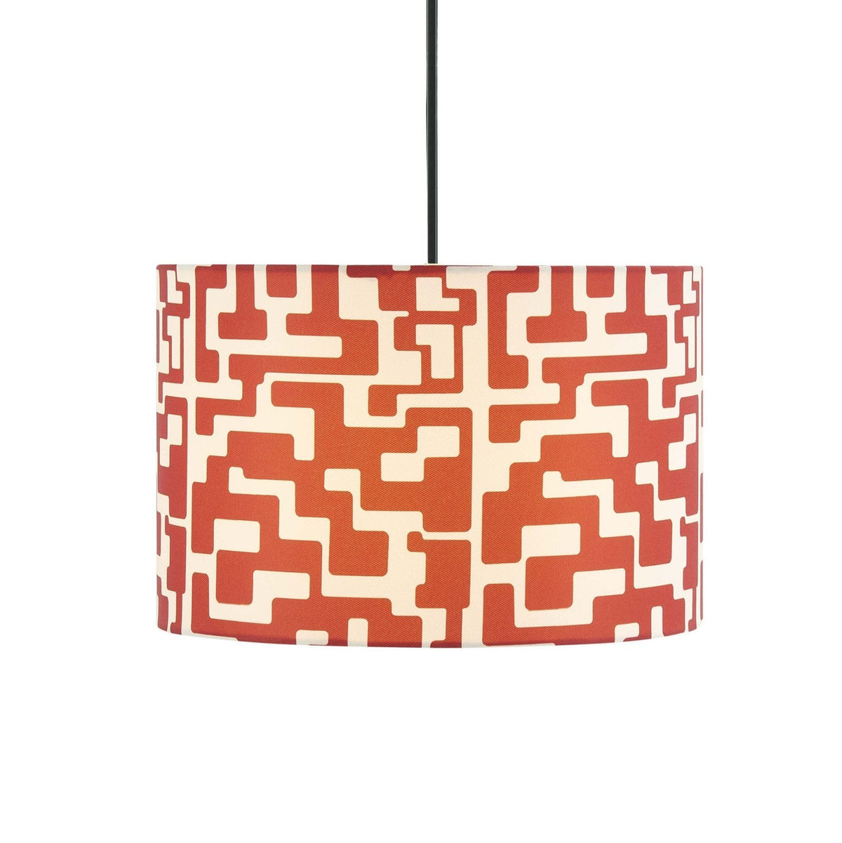Drew Geometric Ceiling Shade - Orange – Black & Feather