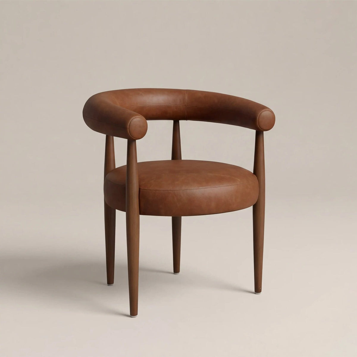 Elan Carver Dining Chair | Vintage Tan Faux Leather & Walnut – Laura Ashley UK