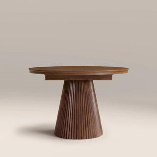 Eliza 4-6 Seat Round Wooden Laura Ashley Extendable Dining Table | Walnut