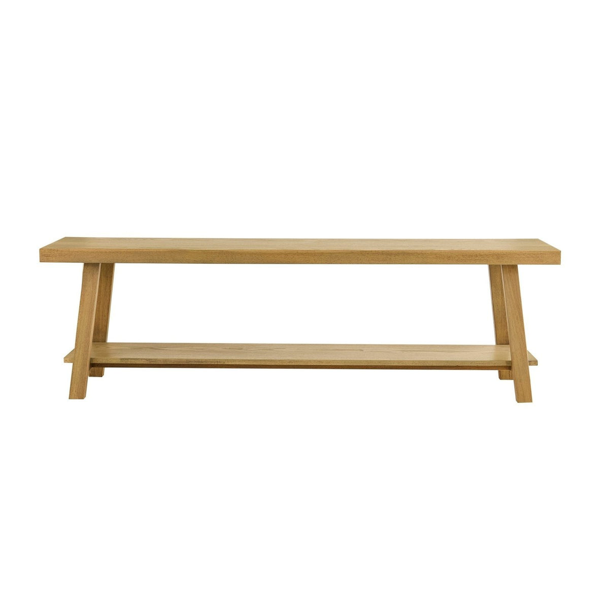 Eliza Wooden Shelf Bench - Light Wood – Black & Feather