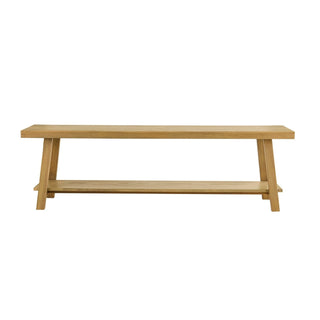 Eliza Wooden Shelf Bench - Light Wood – Black & Feather