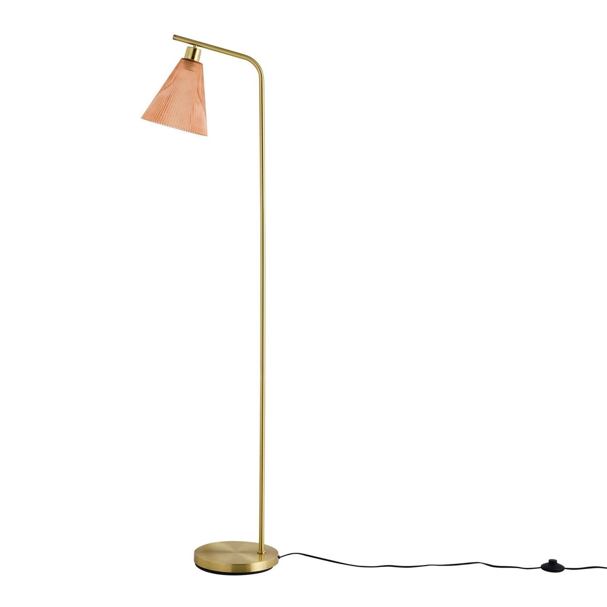 Ella Glass Conical Striped Floor Lamp - Amber – Feather & Black