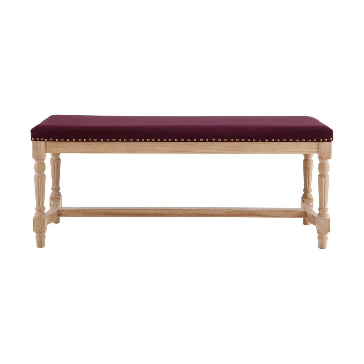 Emley Bench Black & Feather - Plum