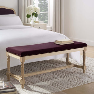 Emley Bench Black & Feather - Plum