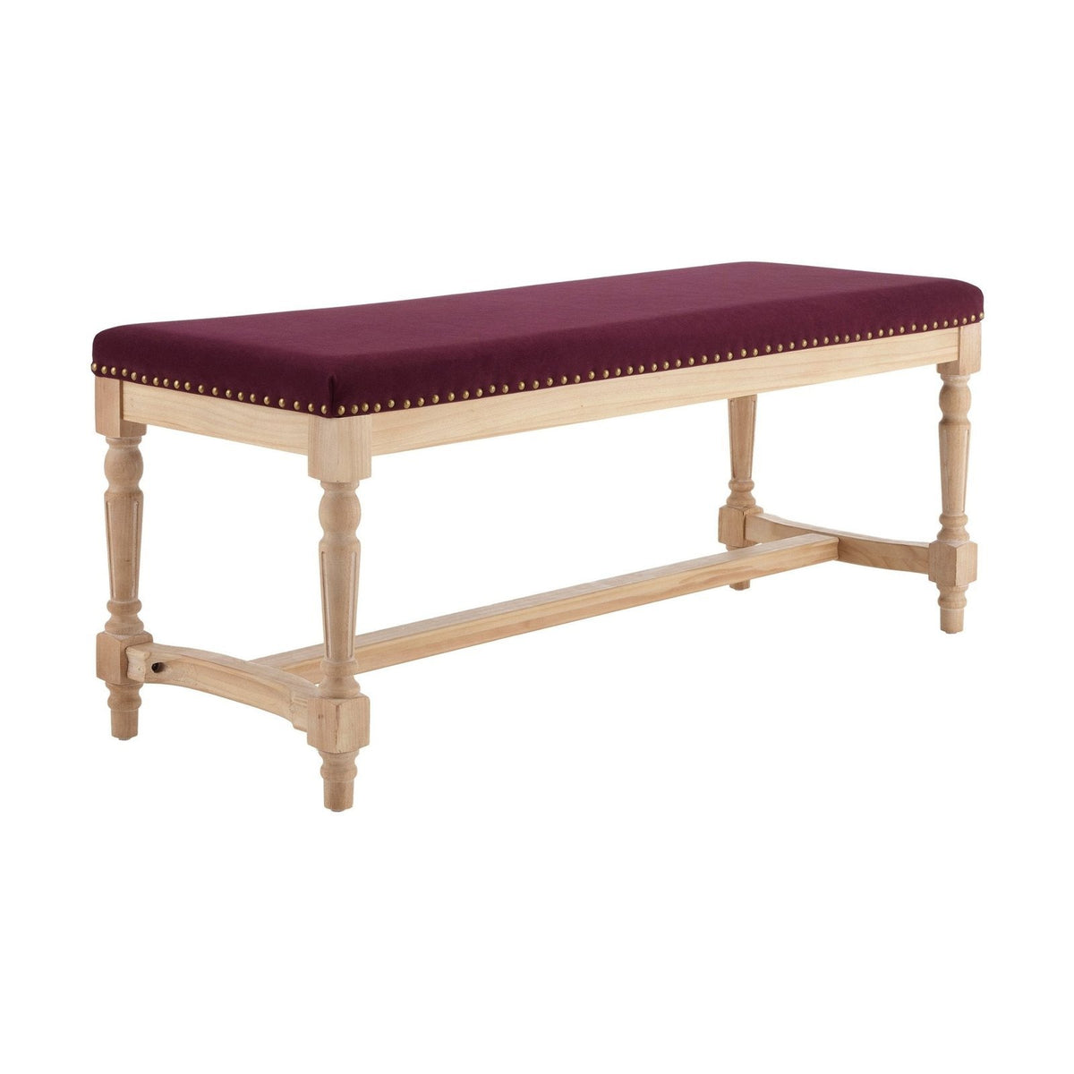 Emley Bench Black & Feather - Plum