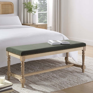 Emley Bench - Dark Olive – Black & Feather
