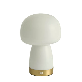 Enoki LED Rechargeable Wireless Lamp - White/Gold – Black & Feather