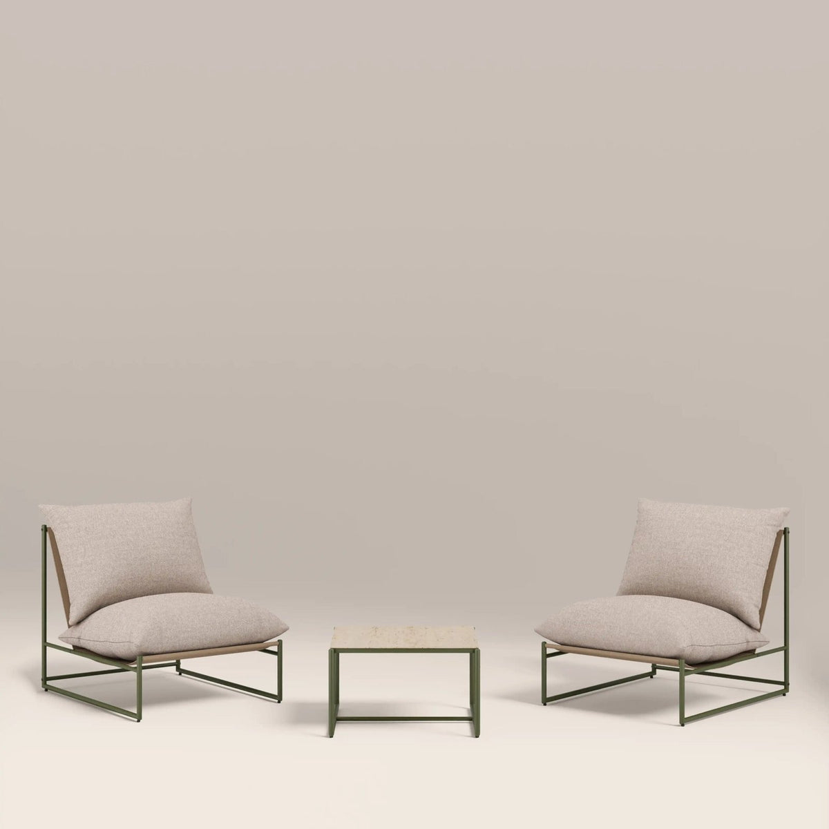 Enzo Garden Bistro Lounge Set | Natural  & Moss Green – Laura Ashley