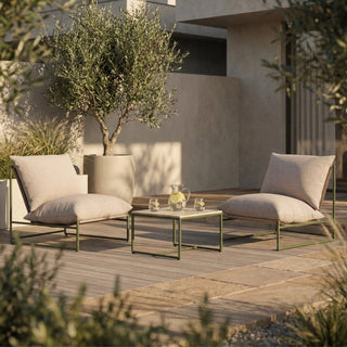 Enzo Garden Bistro Lounge Set | Natural  & Moss Green – Laura Ashley